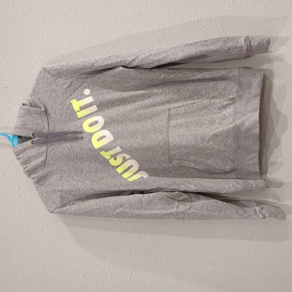 Nike Gray Hoodie with Yellow Accents